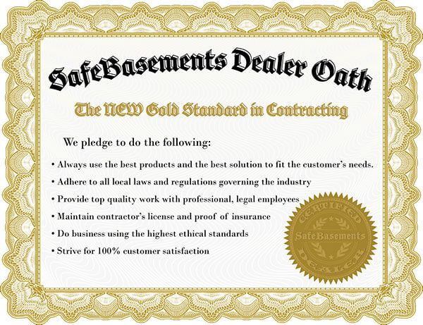 SafeBasements Dealer Oath