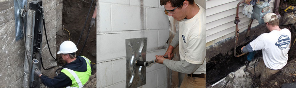 Foundation repair performed by SafeBasements Dealers