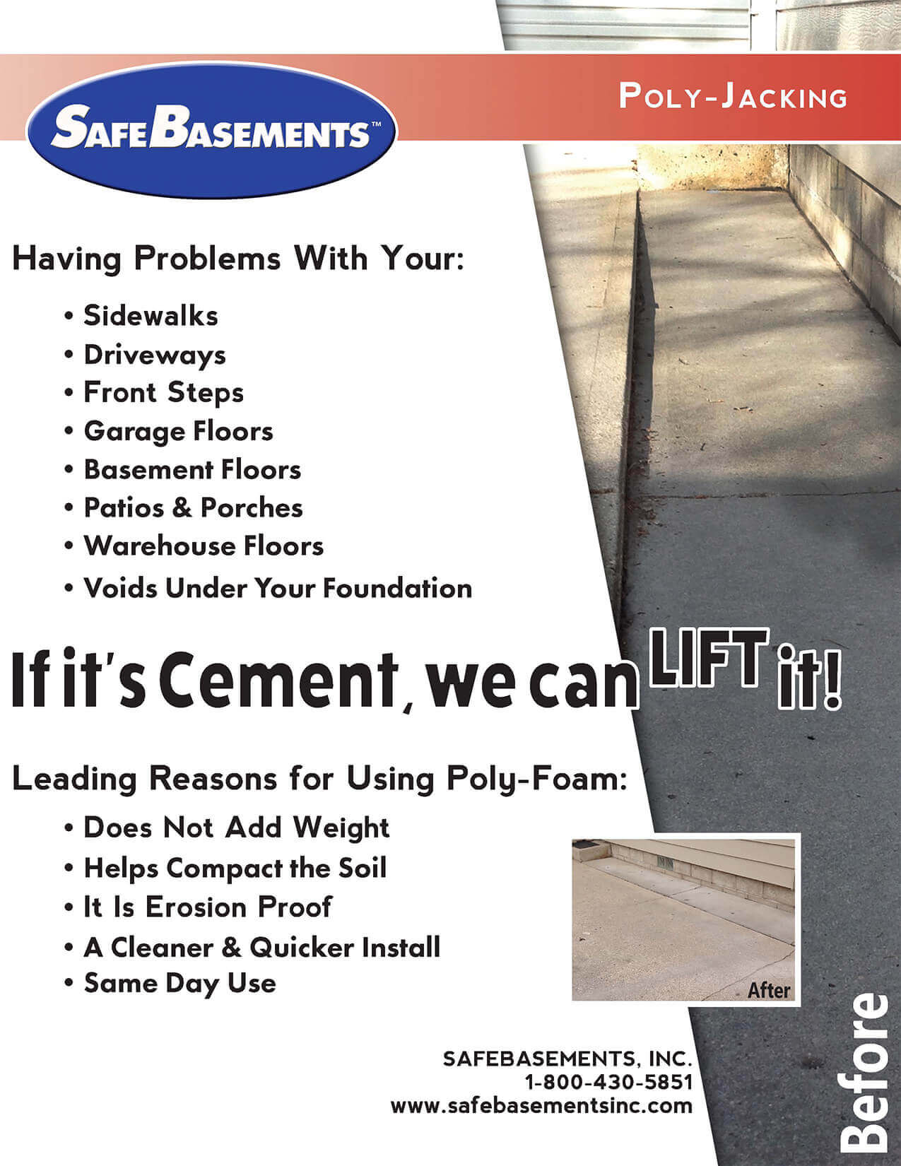 Safebasement Tm Polyjacking